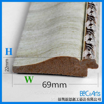 Relief edge white frame elegant picture custom plastic frames for paintings                        
                                                Quality Choice